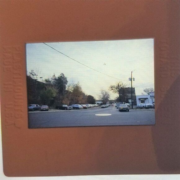 Vintage Slide Old Cars And Flying Object In The Sky Plastimounts USA - Picture 4 of 4